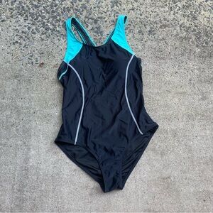 Black and Blue Women's Swimsuit